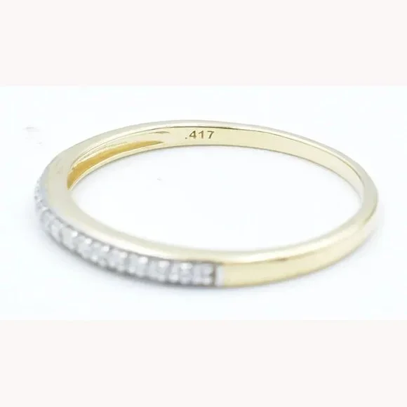 Genuine SI1 Diamonds Ring 10K Yellow Gold